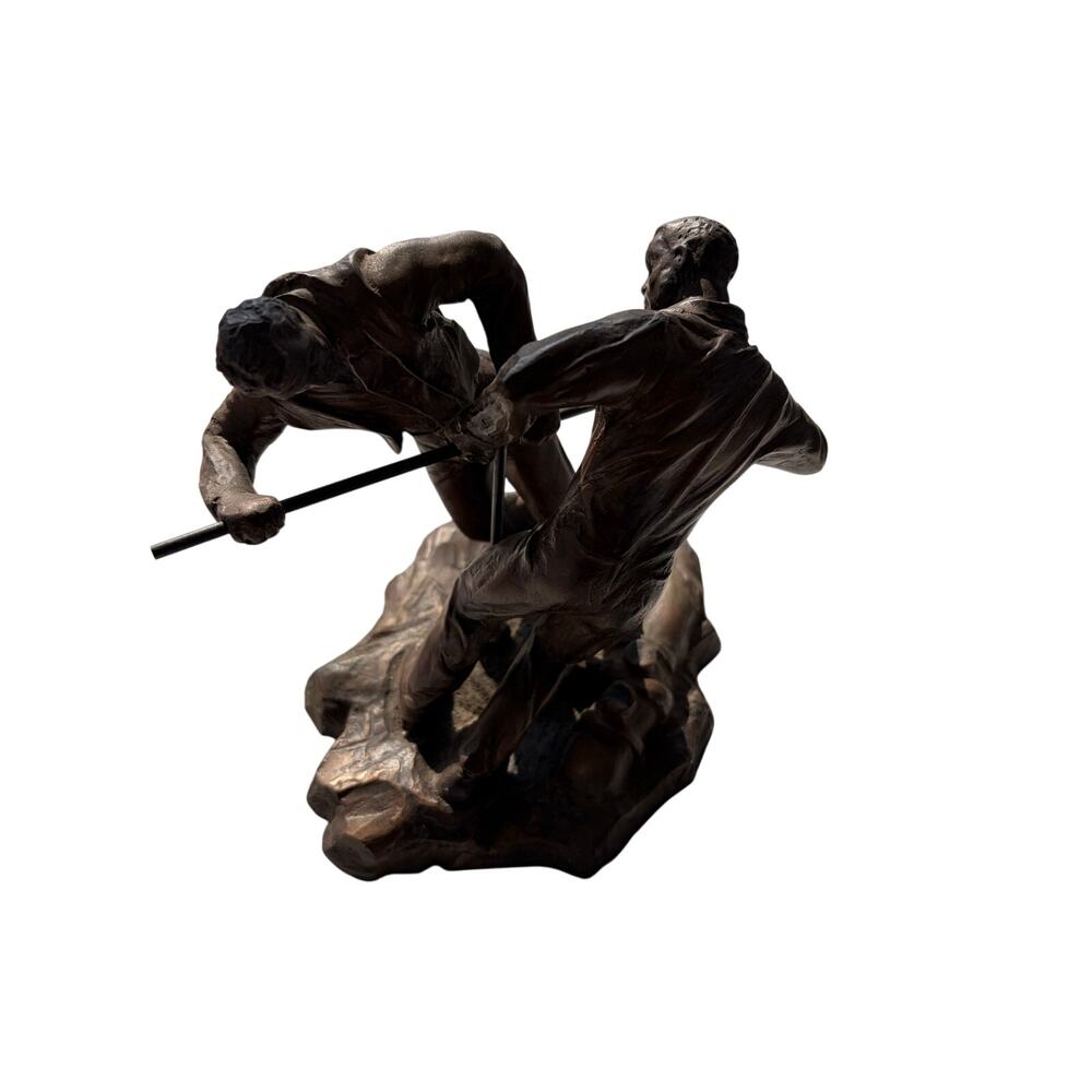 Weitzman Bronze color Figurine 'Workmen' Handmade 1982 Sculpture Collectible